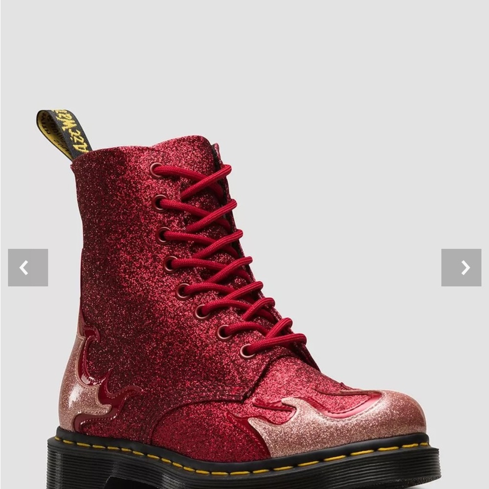 Dr. Martens Sparkling Red Flame Boots
RARE